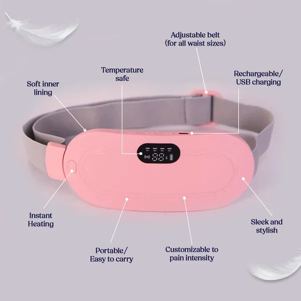 Kivra Period Cramp Relief Heater & Massager – 3 Heat & 3 Massage Modes