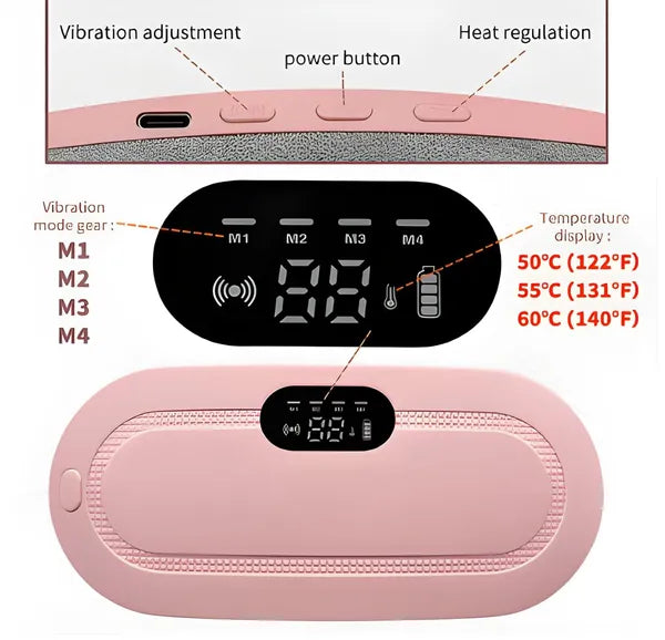Kivra Period Cramp Relief Heater & Massager – 3 Heat & 3 Massage Modes
