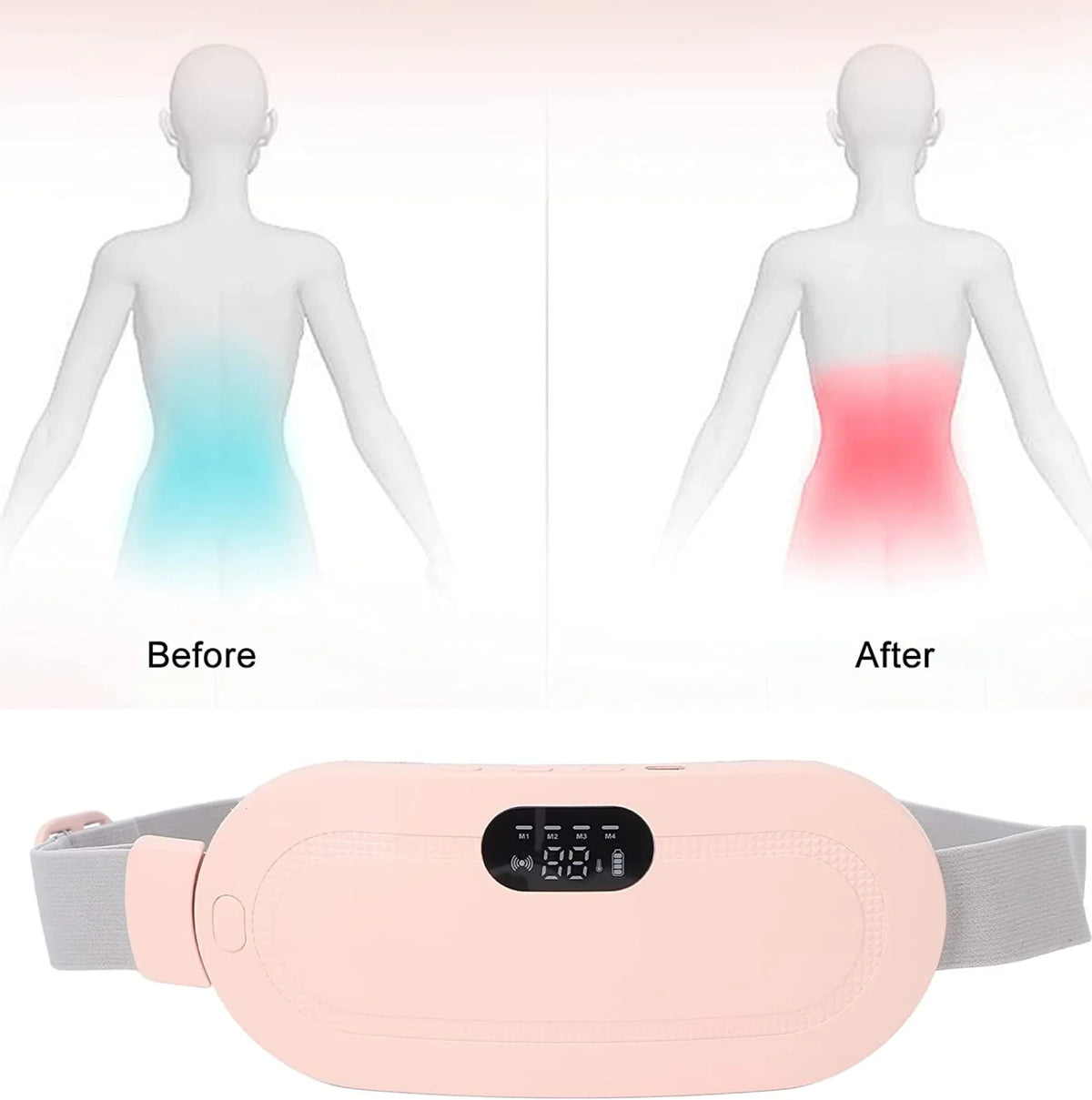 Kivra Period Cramp Relief Heater & Massager – 3 Heat & 3 Massage Modes